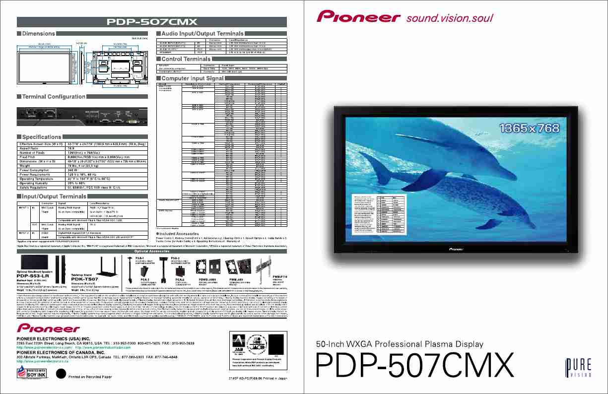 Pioneer Flat Panel Television PDP 507CMX-page_pdf